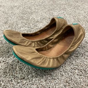 Tieks Metallic Gold Flats